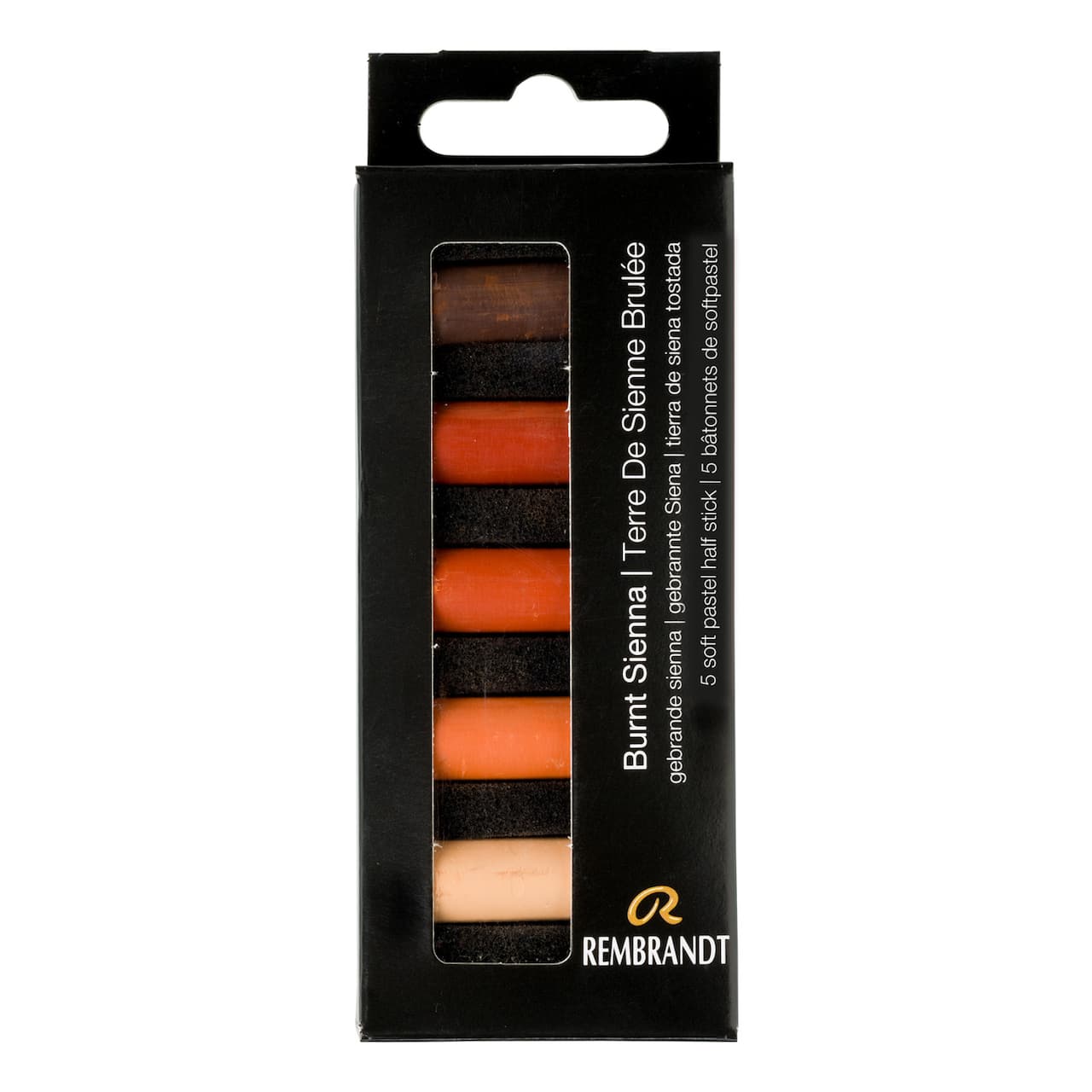 Rembrandt 5 Color Burnt Sienna Half Stick Soft Pastel Set